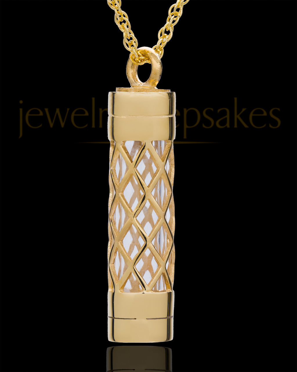 14K Adoration Cylinder Cremation Pendant