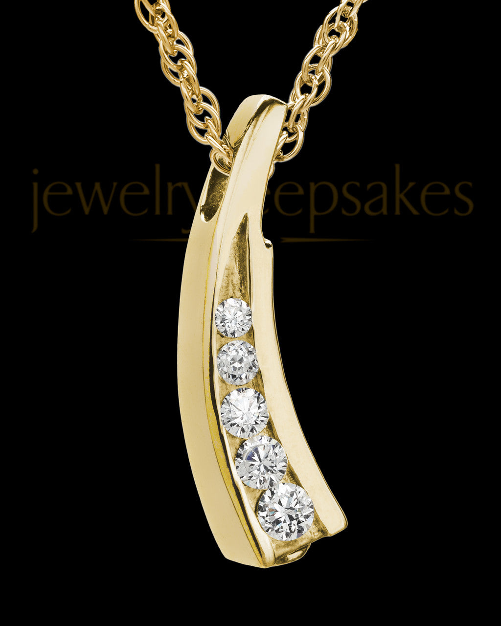 Remembrance Jewelry Cubic Zirconia Filled Solid 14K Gold Leaf