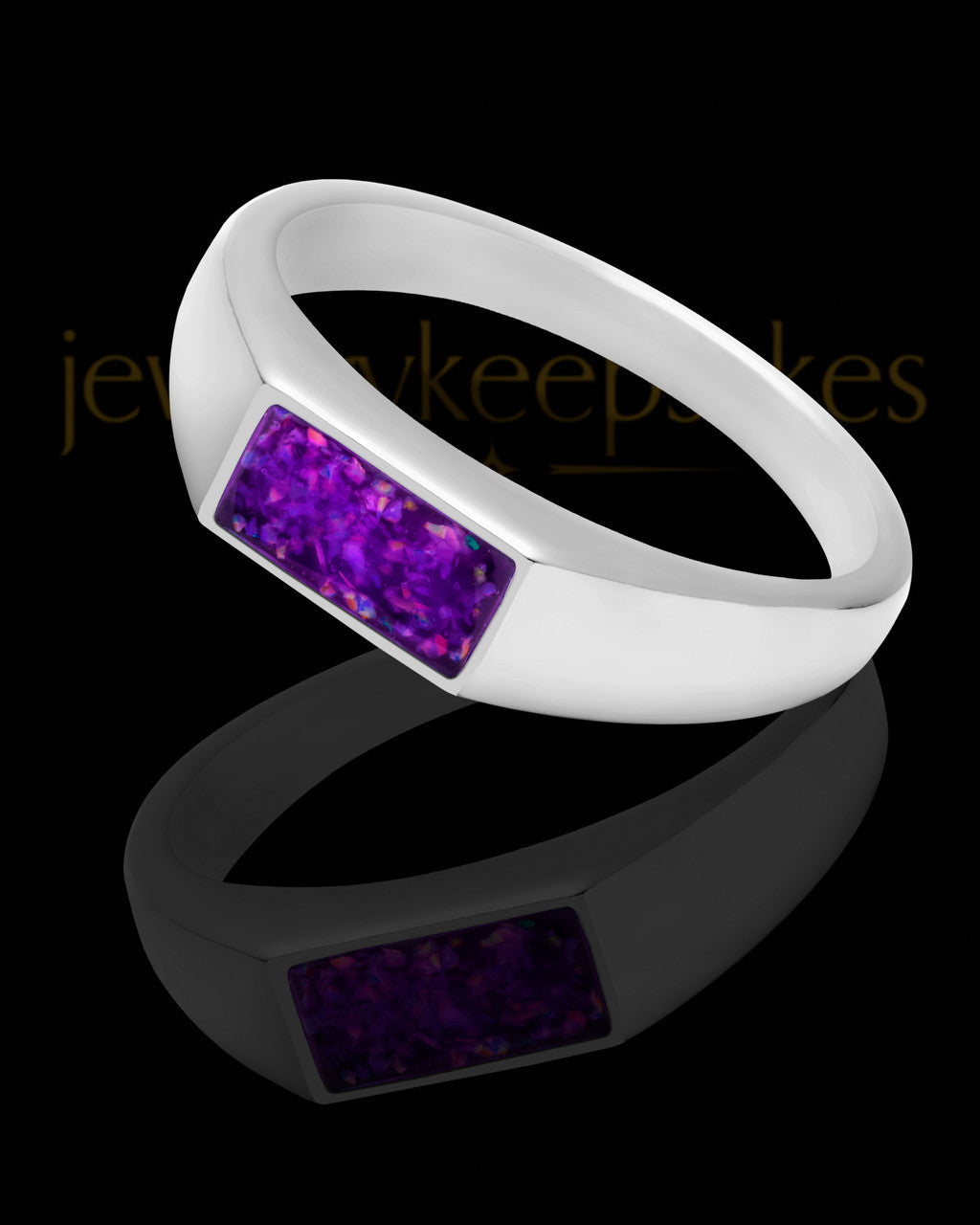 Men's Tacoma Orchid Pearl Opal Silver Ash Ring