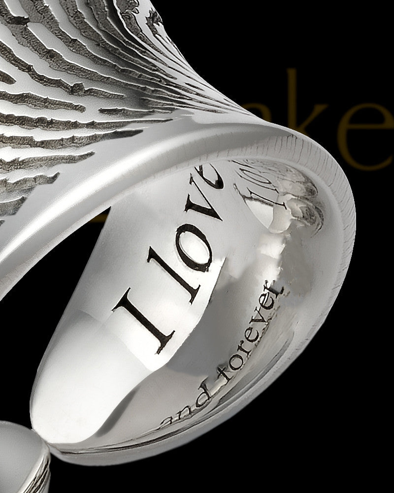 Sterling Silver Eternal Love Thumbprint Ring