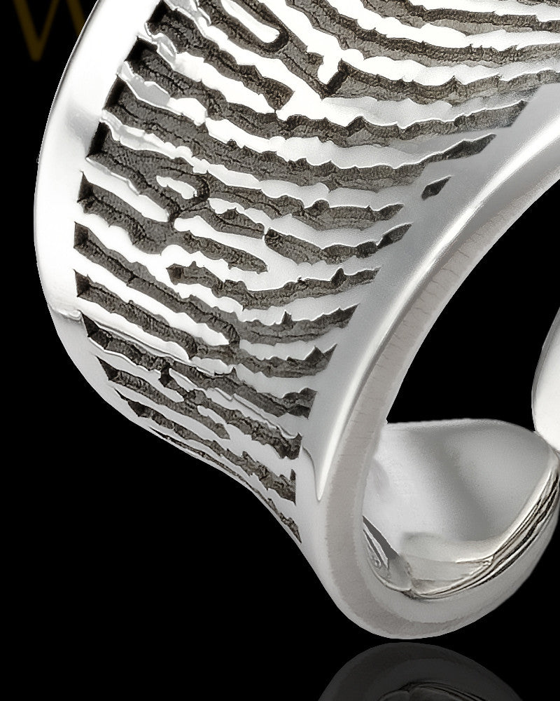 Sterling Silver Eternal Love Thumbprint Ring