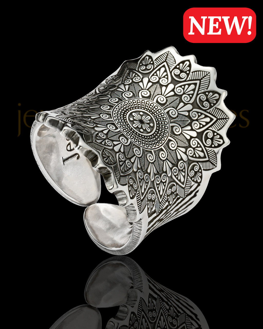Sterling Silver Intricate Thumbprint Ring