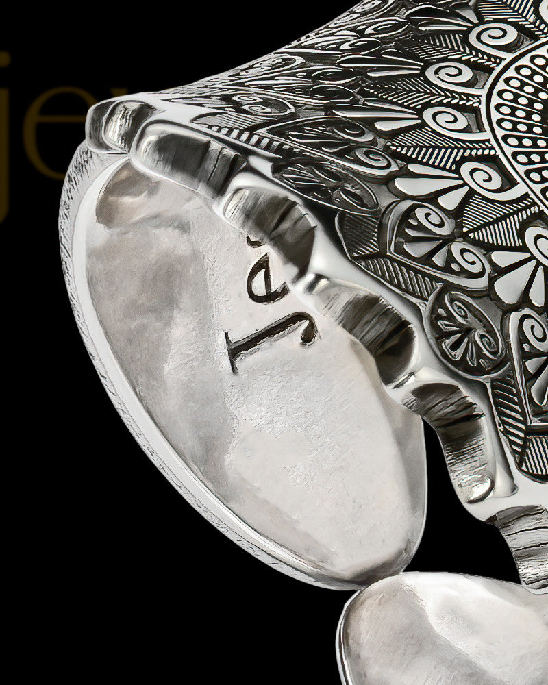 Sterling Silver Intricate Thumbprint Ring