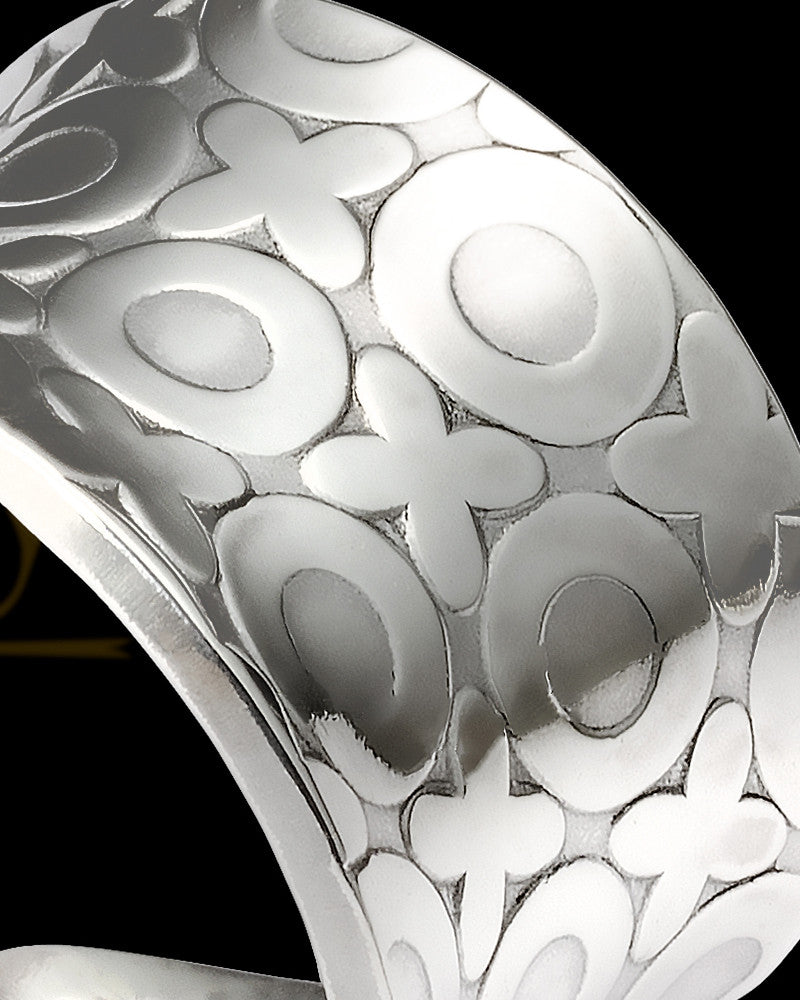 Sterling Silver Hugs and Kisses Thumbprint Ring