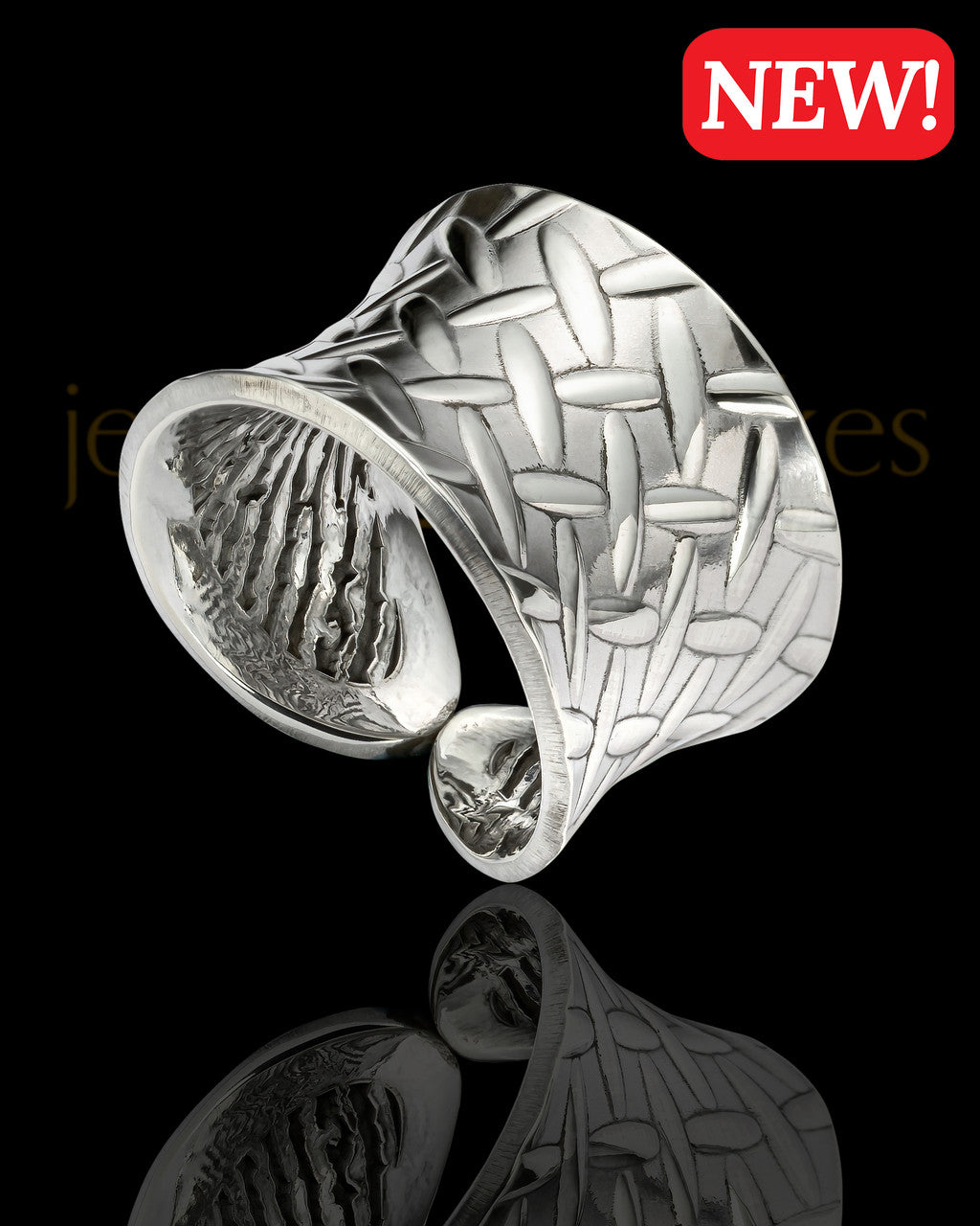 Sterling Silver Decorative Thumbprint Ring