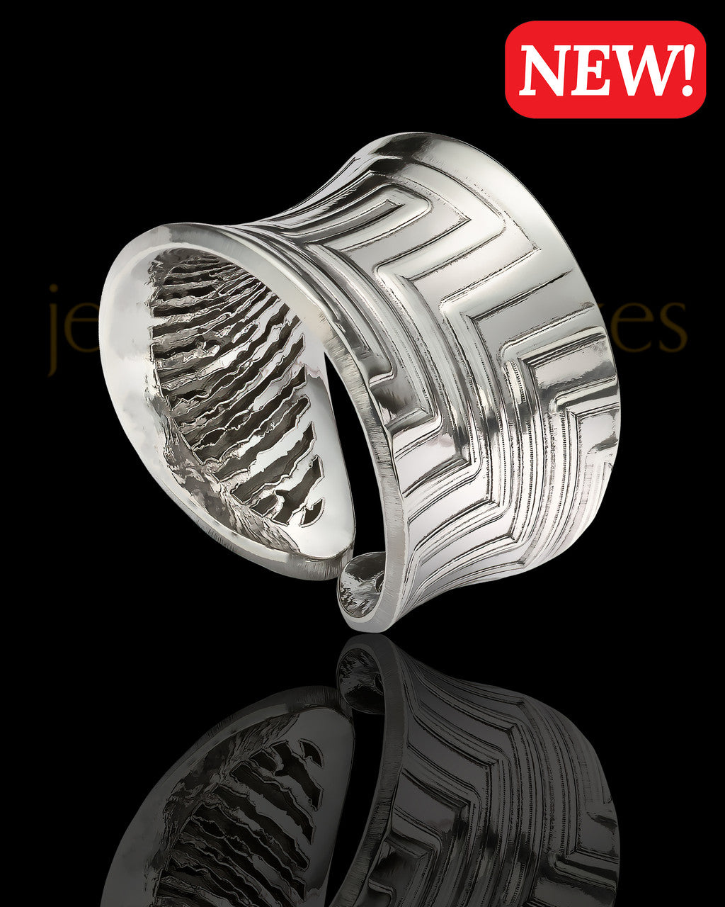 Sterling Silver Retro Thumbprint Ring