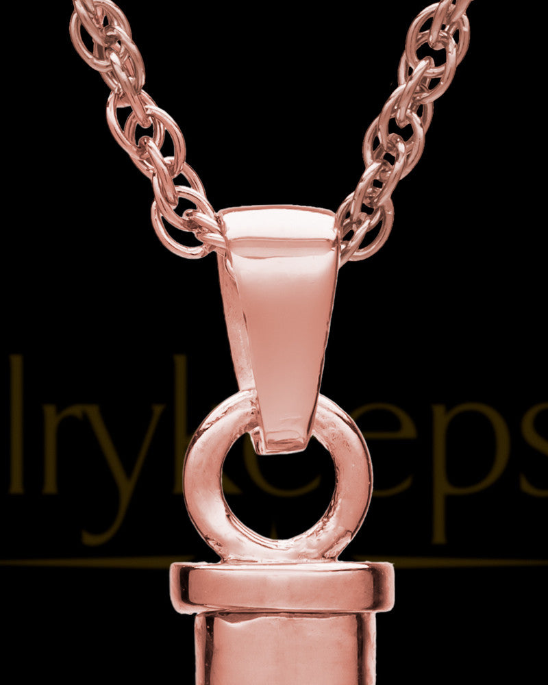 Memorial Pendant 14K Rose Gold Love Filigree Heart