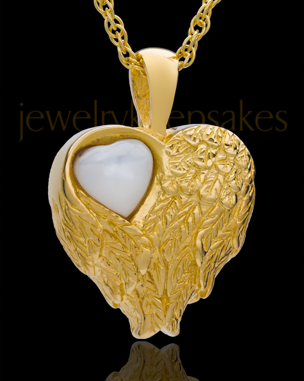 Cremation Jewelry 14k Gold Forever Loved Heart Keepsake