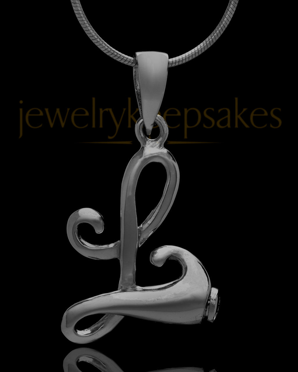 Black Plated "L" Keepsake Jewelry