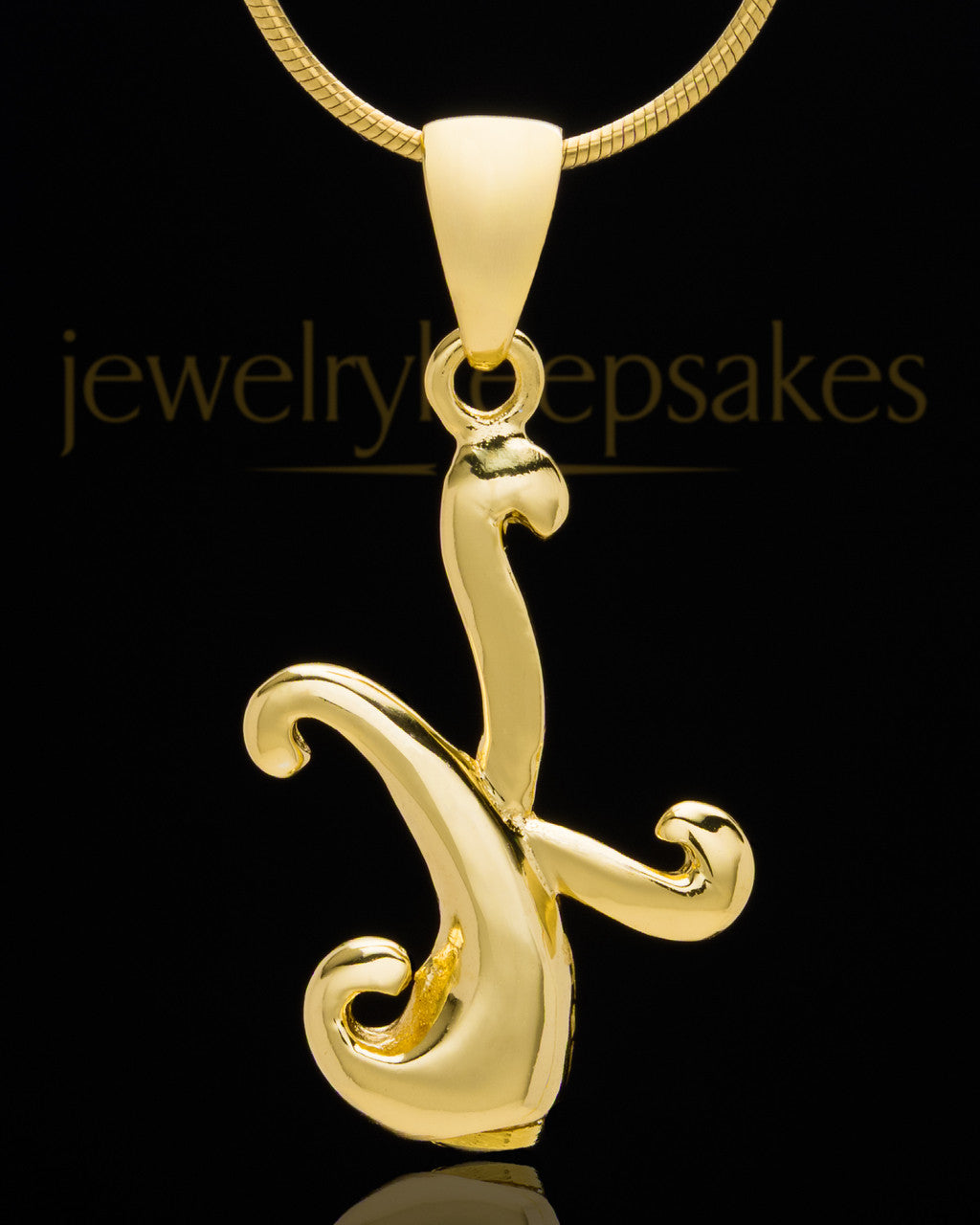 Gold Plated "K" Keepsake Jewelry