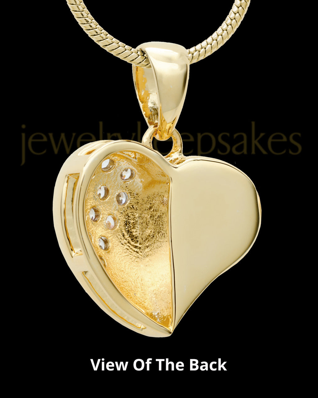 Gold Plated Jeweled Heart Keepsake Jewelry