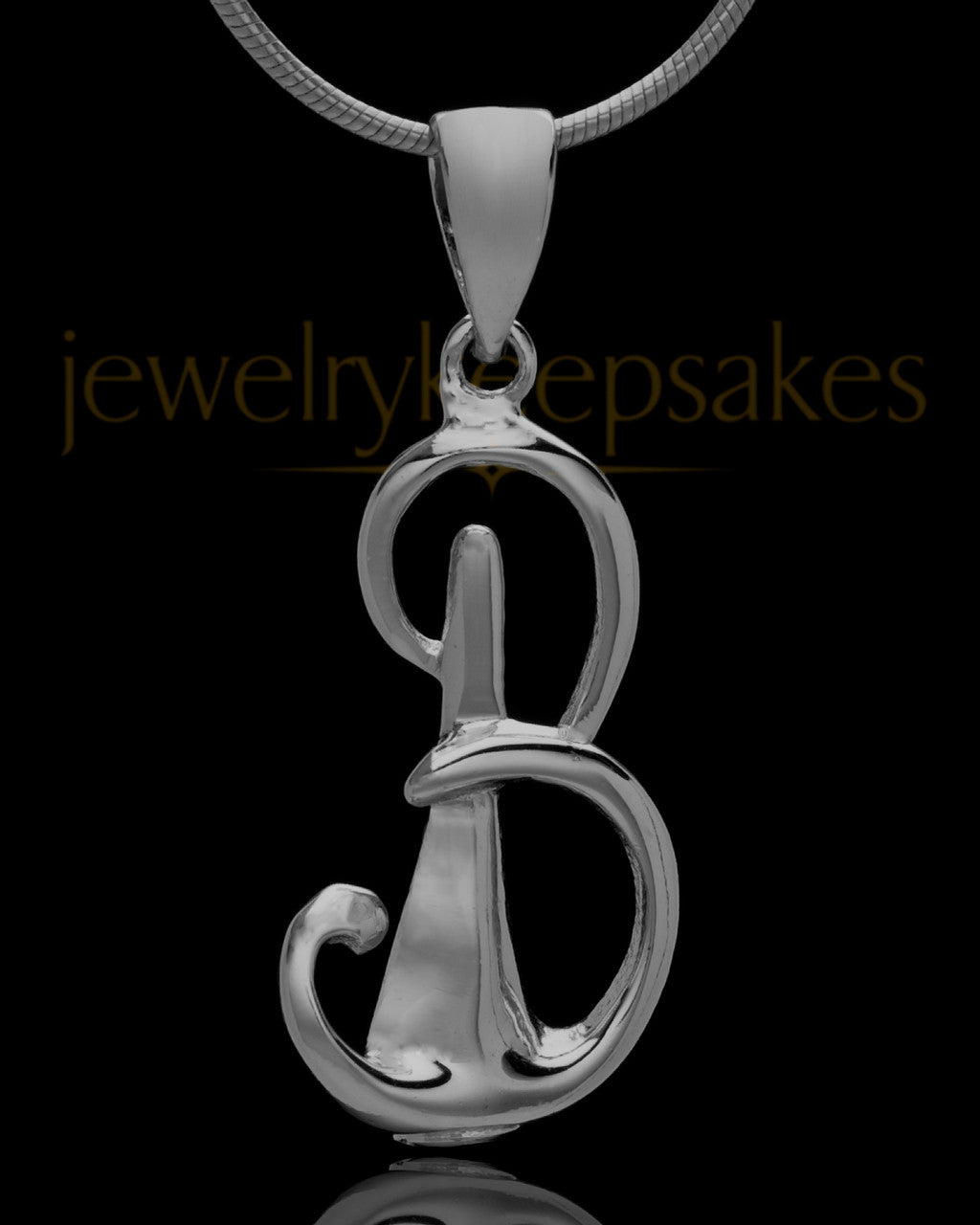 Black Plated "B" Keepsake Jewelry