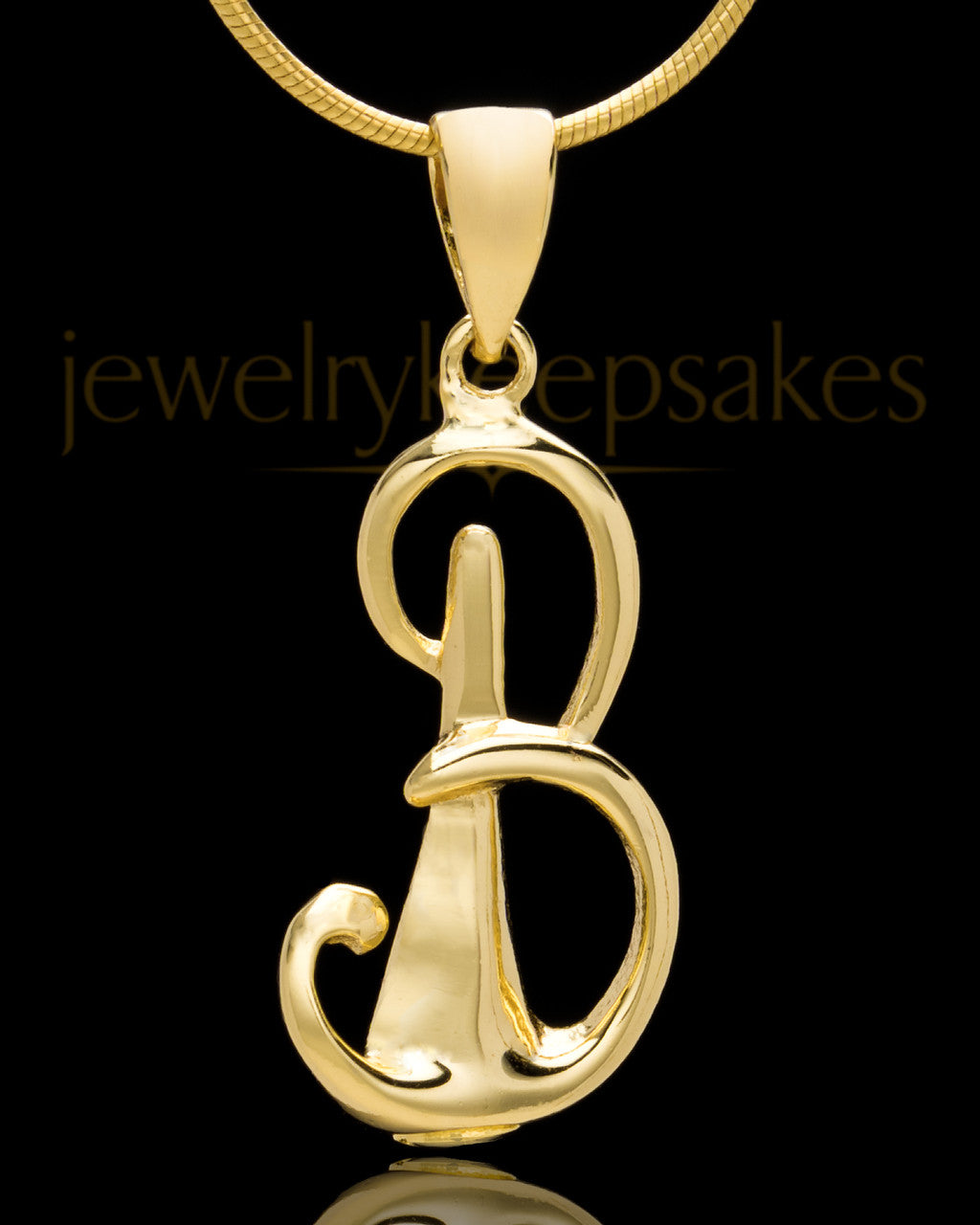 Gold Plated "B" Keepsake Jewelry