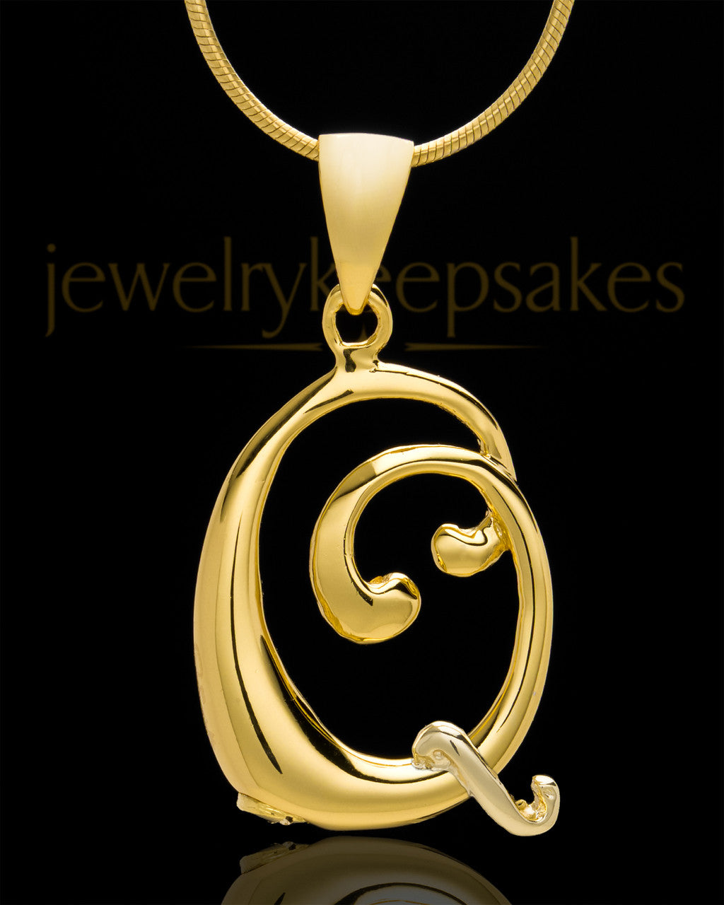 Gold Plated "Q" Keepsake Jewelry