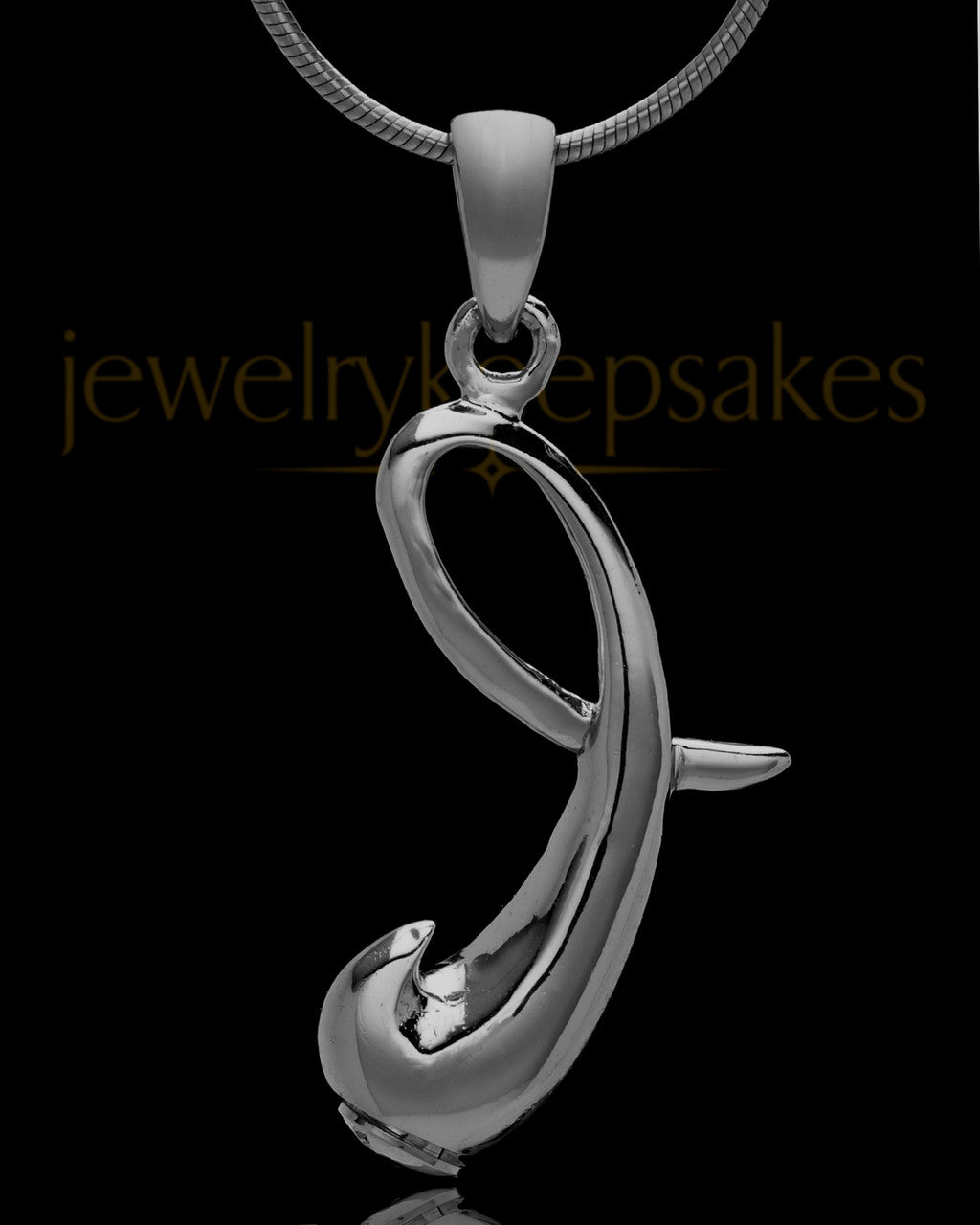 Black Plated "I" Keepsake Jewelry