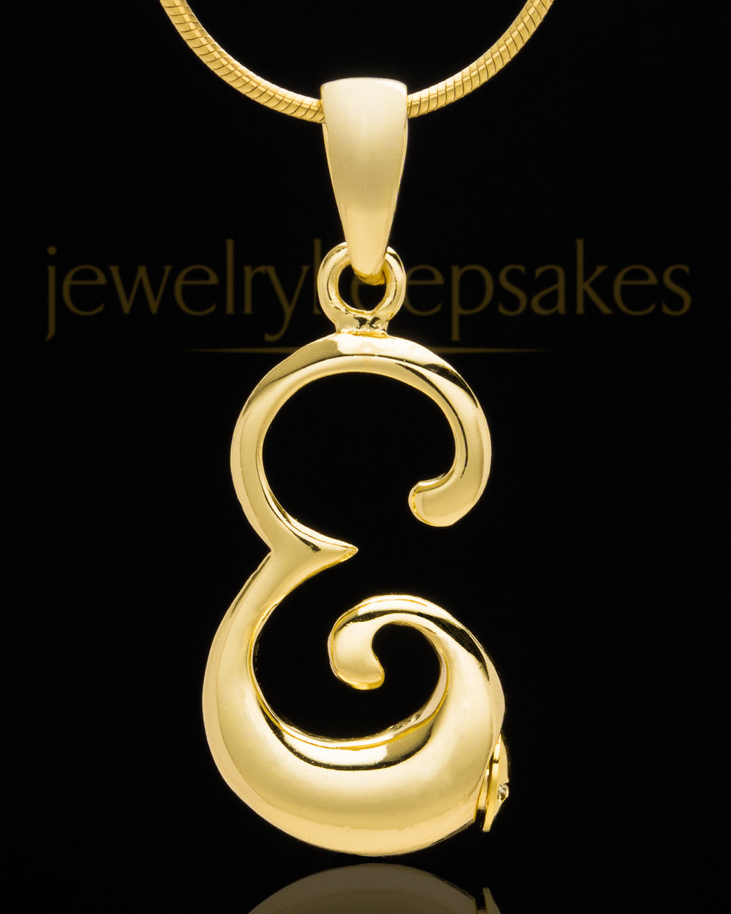 Gold Plated "E" Keepsake Jewelry