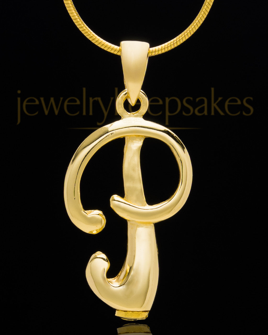 Gold Plated "P" Keepsake Jewelry