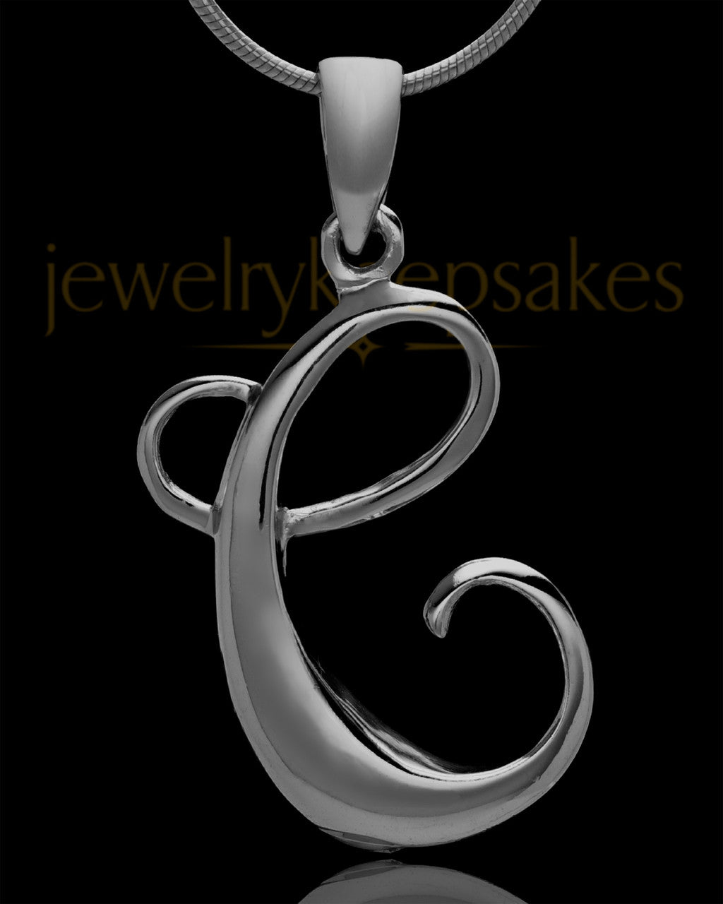 Black Plated "C" Keepsake Jewelry
