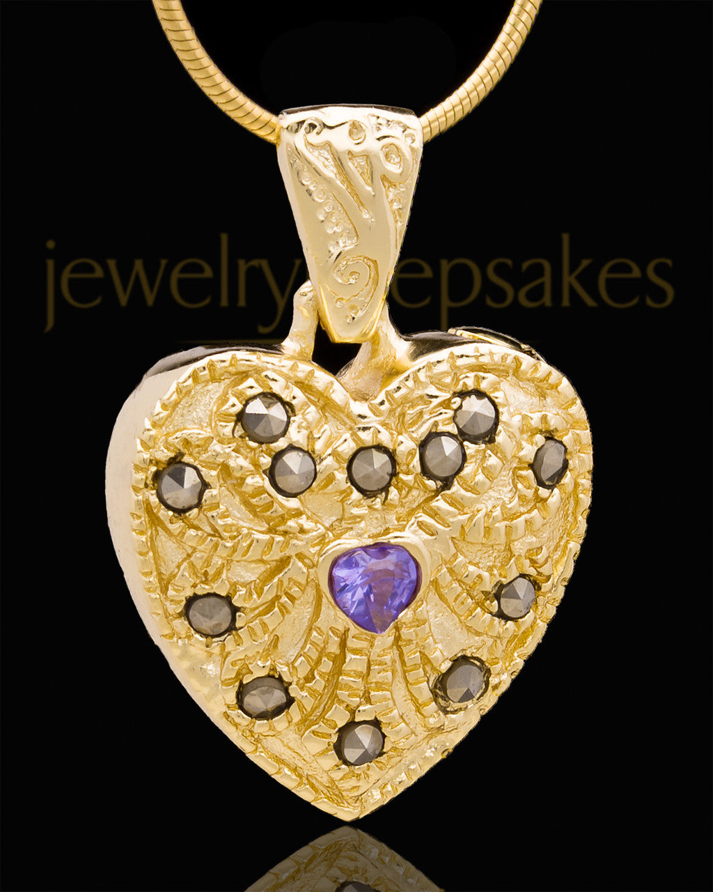 Gold Plated Noble Heart Keepsake Jewelry