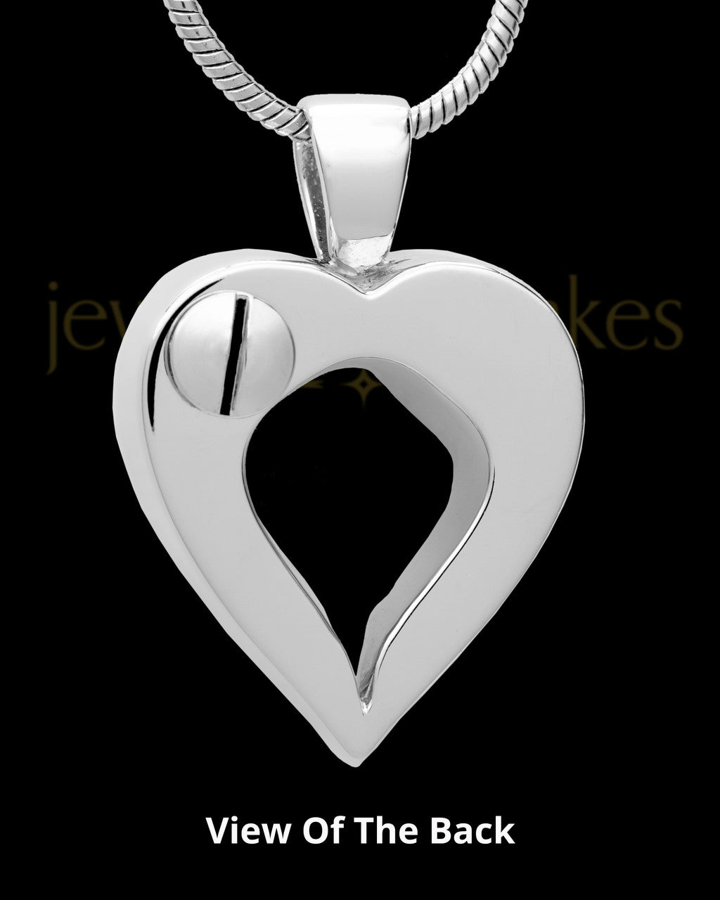 Angel Wing Cremation Ash Pendant Heart In Sterling Silver