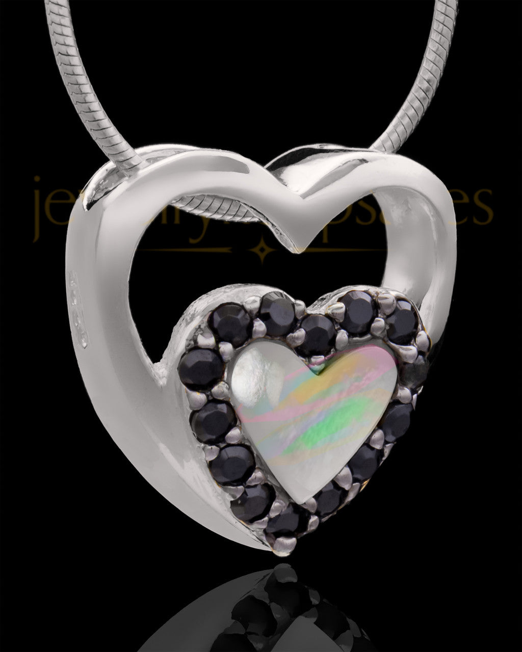 Silver Plated Heart Duo Keepsake Jewelry