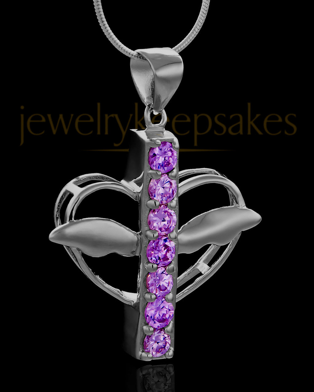 Black Plated Purple Free Spirit Keepsake Jewelry