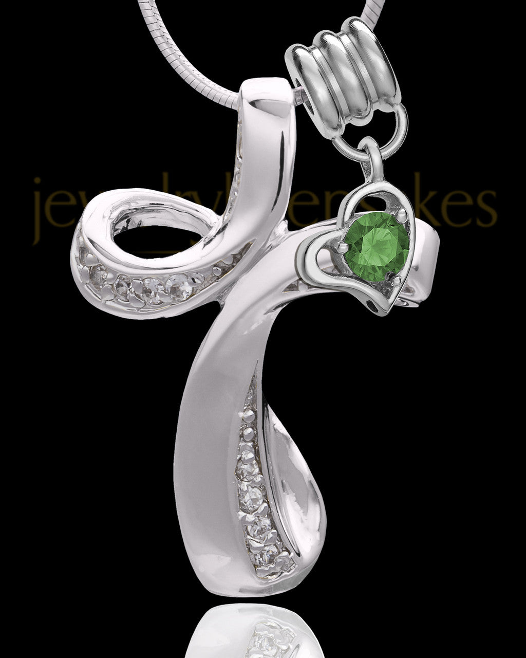 Sterling Silver May Fluid Cross Keepsake Jewelry