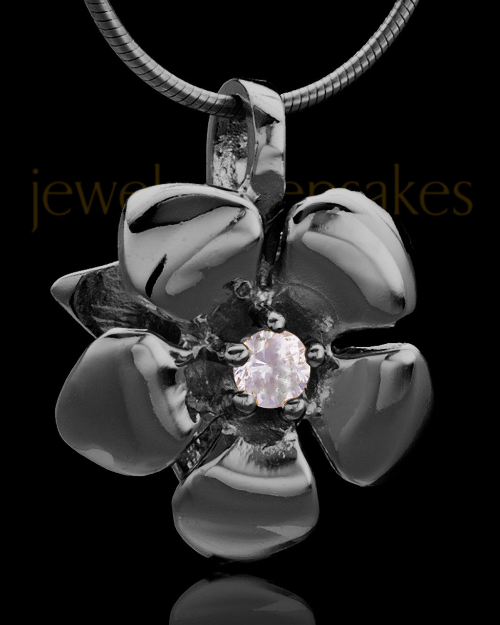 Black Plated Blooming Keepsake Jewelry