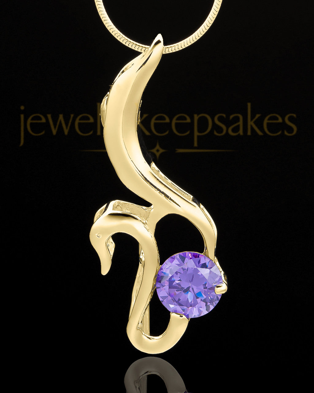 Gold Plated Awakening Cremation Urn Pendant