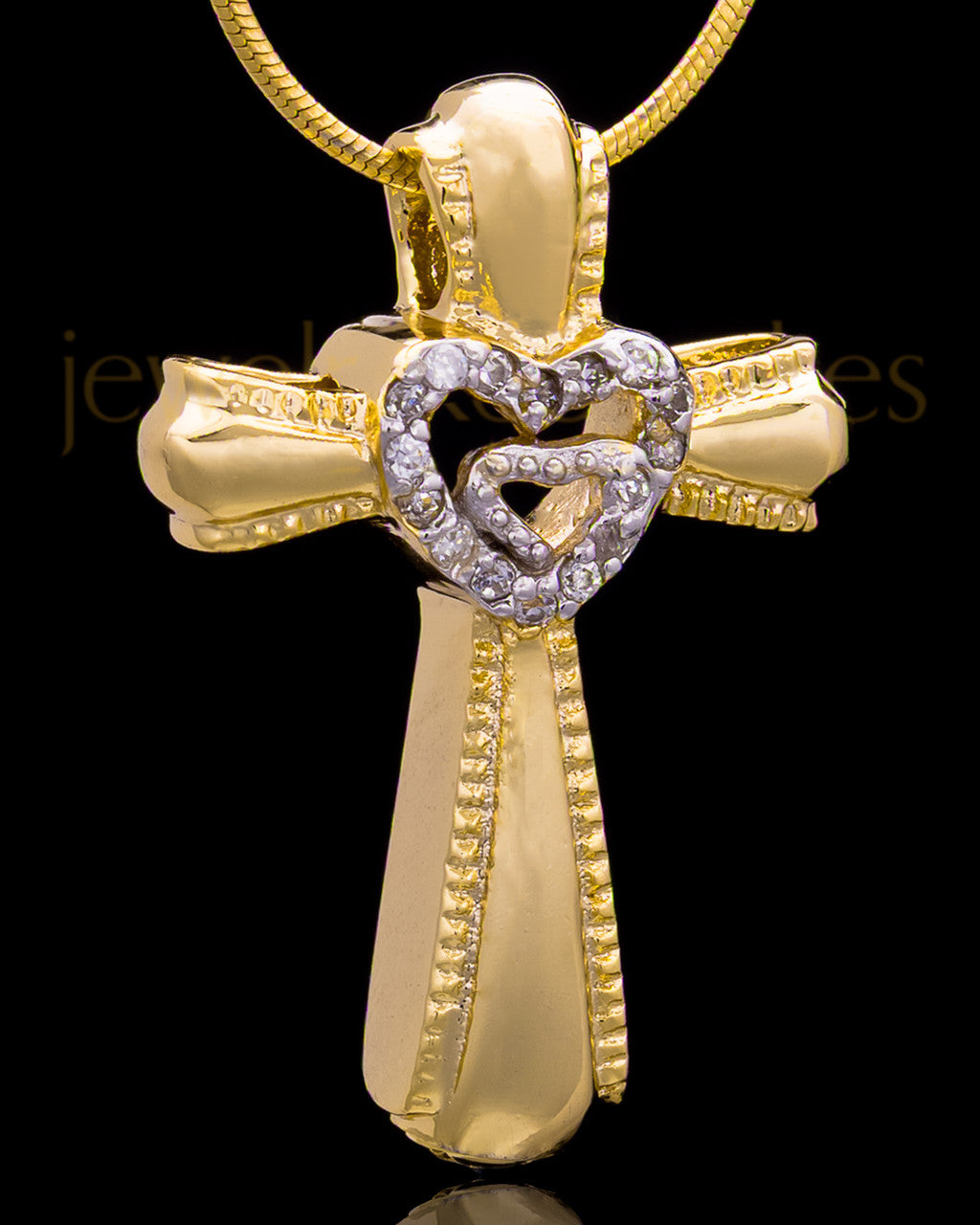 Gold Plated Cross of Love Keepsake Jewelry