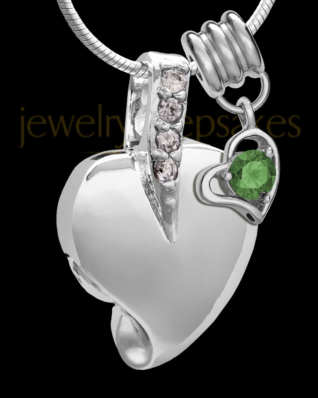 Sterling Silver May Weeping Heart Keepsake Jewelry