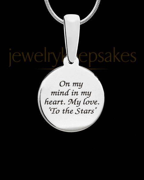 Solid 14K White Gold Kind Round Ash Jewelry