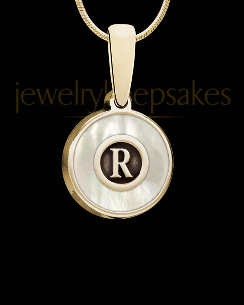Pearly Initial Gold Ash Jewelry