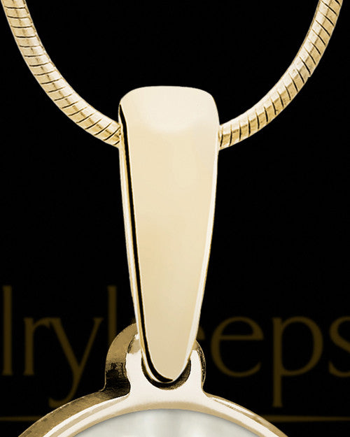 Pearly Initial Gold Ash Jewelry