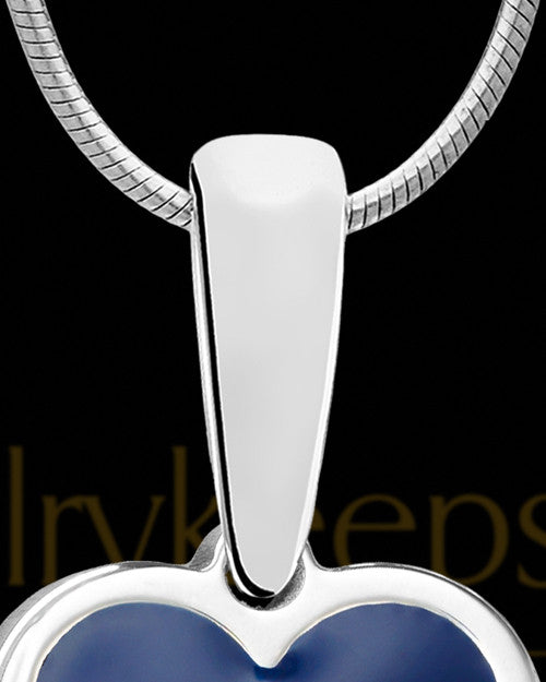 Solid 14K White Gold Baltic Heart Ash Jewelry
