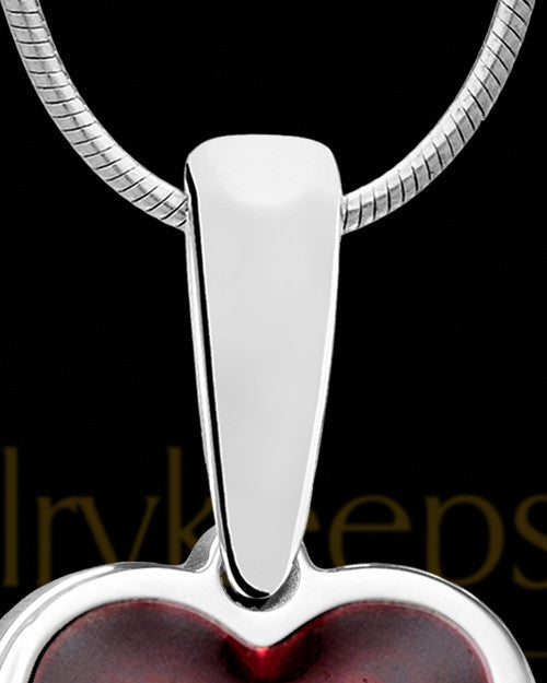 Solid 14K White Gold Blazing Heart Ash Jewelry
