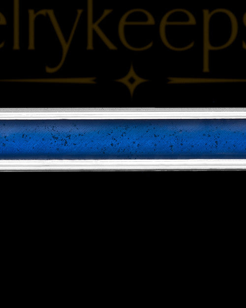 Solid 14K White Gold Blue Beaming Ash Jewelry
