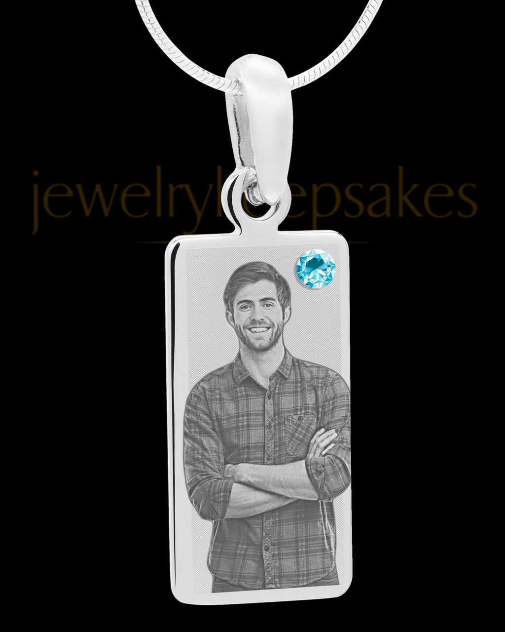 March Photo Long Rectangle in Stainless Steel