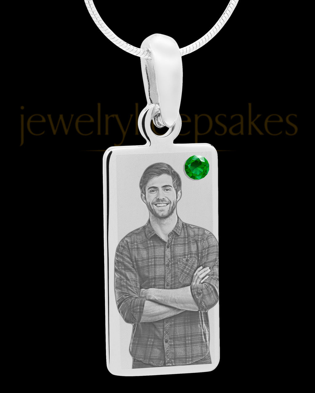 May Photo Long Rectangle in Stainless Steel