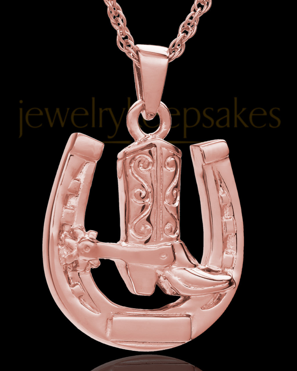 Memorial Pendant 14K Rose Gold Giddy Up
