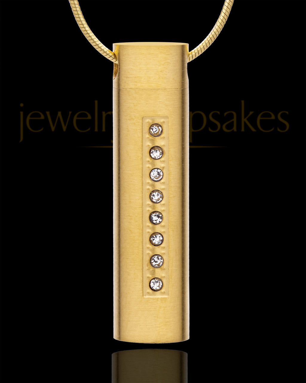 Locket Necklace Gold Plated Endure Cylinder - Eternity Collection