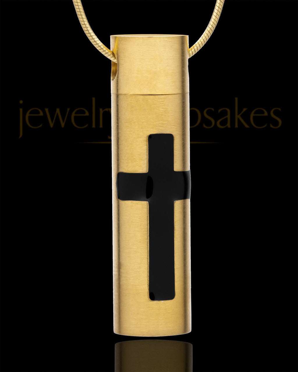 Ash Pendant Gold Plated Spirited Cylinder - Eternity Collection