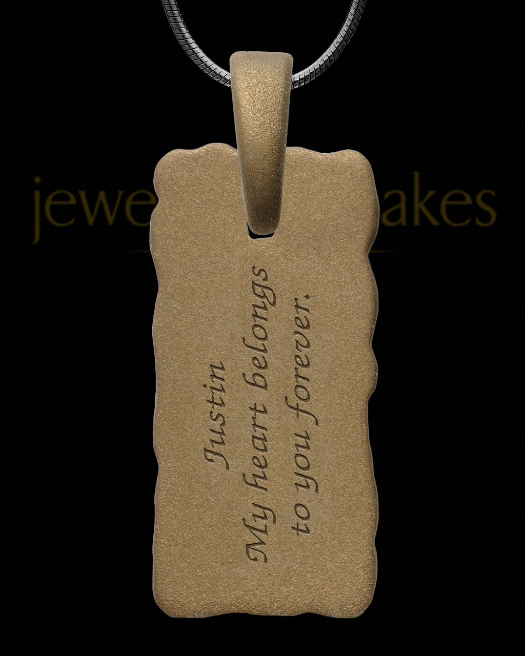 Hammered Silver with Bronze Finish Thumbprint Pendant