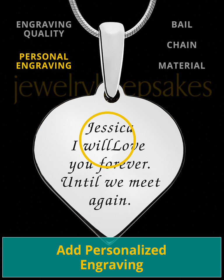 Solid 14k White Gold Fancy Filigree Heart Thumbprint Pendant