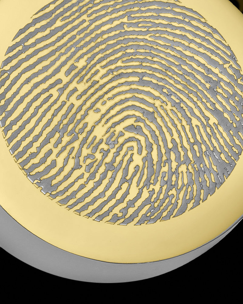 Gold Plated Stainless Abounding Circle Thumbprint Pendant