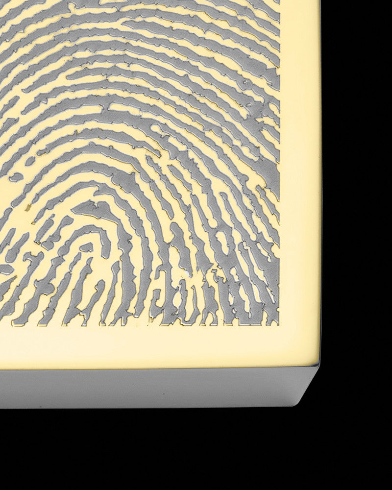 Gold Plated Stainless Whispering Thoughts Thumbprint Pendant