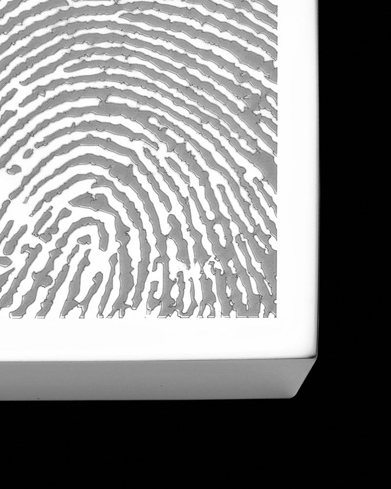 Stainless Whispering Thoughts Thumbprint Pendant