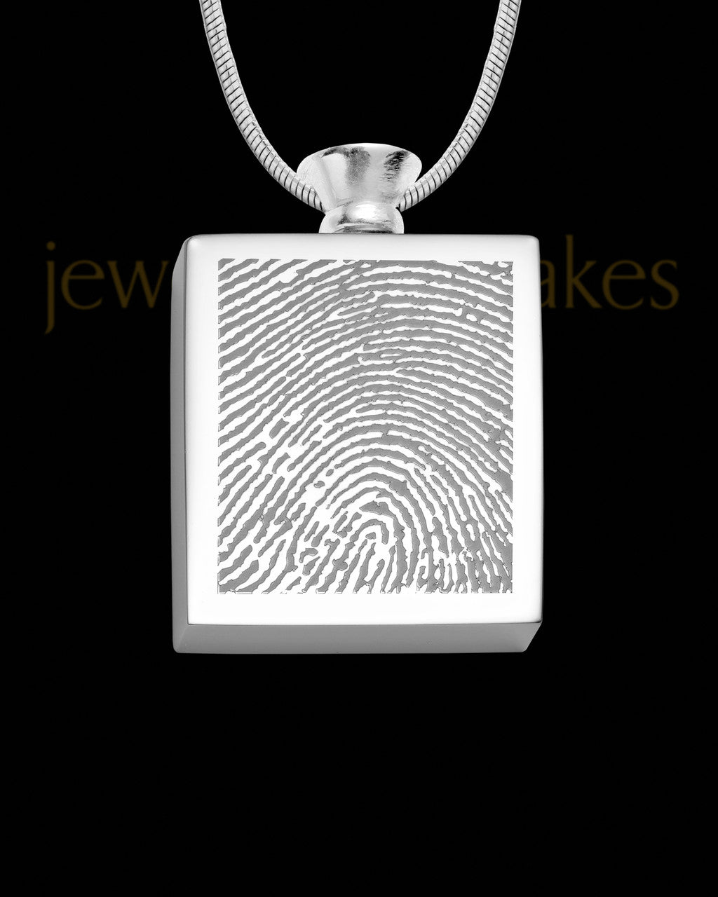 Stainless Whispering Thoughts Thumbprint Pendant