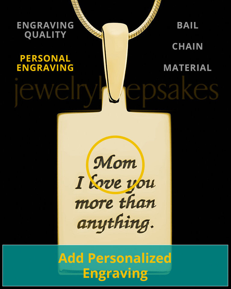 Solid 14K Gold Rectangle with Raised Thumbprint Pendant