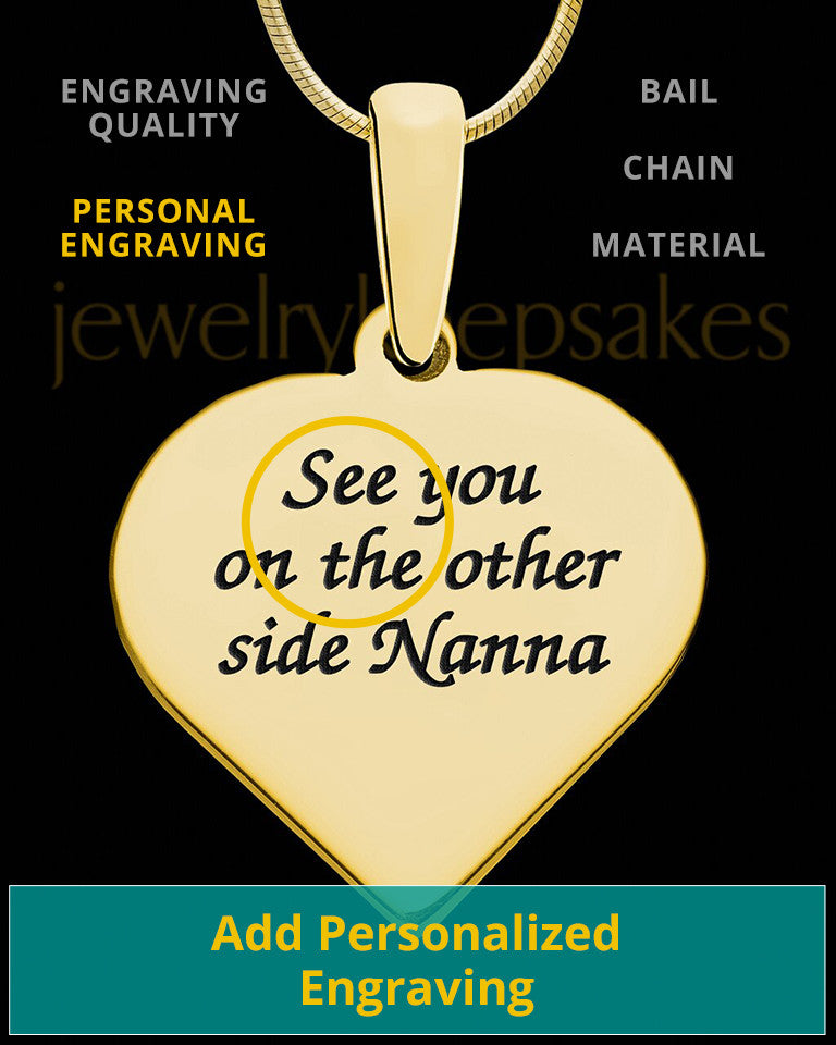 Gold Sterling Silver Raised Heart Thumbprint Pendant